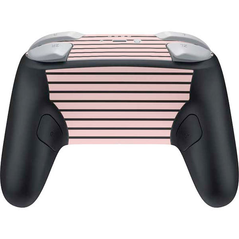 Pink and Black Stripes Nintendo Switch 2 (2025) Pro Controller Skin