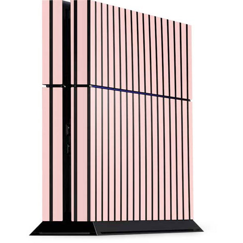 Pink and Black Stripes PlayStation PS4 Skins