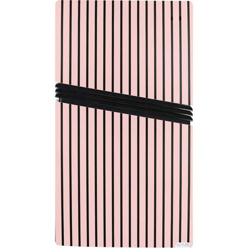Pink and Black Stripes PS5 Pro Console Skin