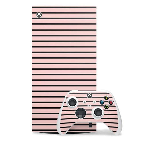 Pink and Black Stripes Xbox Series X Skins