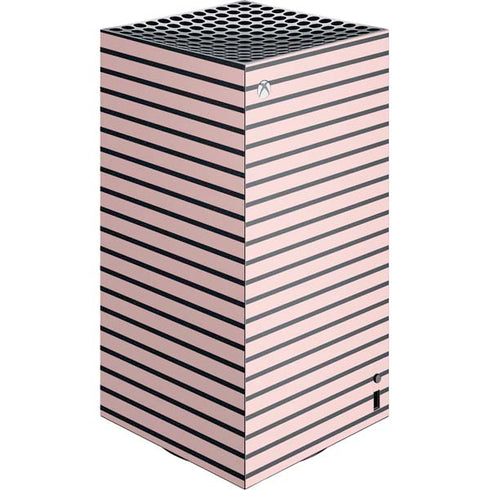 Pink and Black Stripes XBox Series X Digital Edition Console Skin