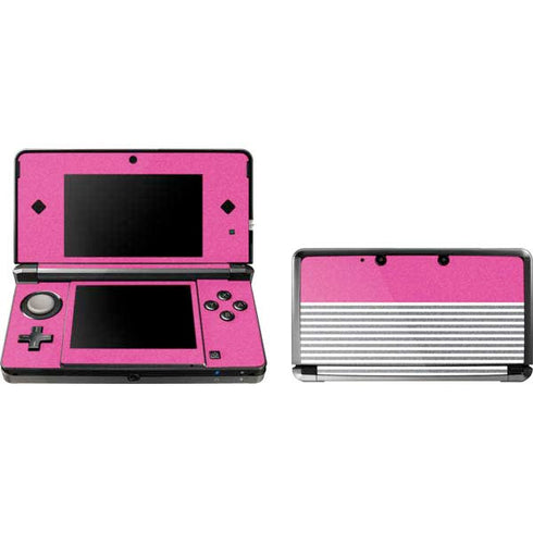 Pink and Grey Stripes 3DS (2011) Skin