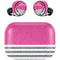 Pink and Grey Stripes Amazon Echo Buds Skin