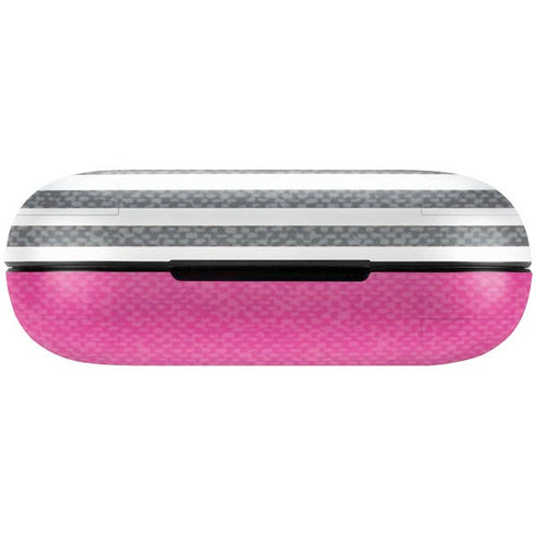 Pink and Grey Stripes Amazon Echo Buds Skin