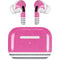 Pink and Grey Stripes AirPods Skins