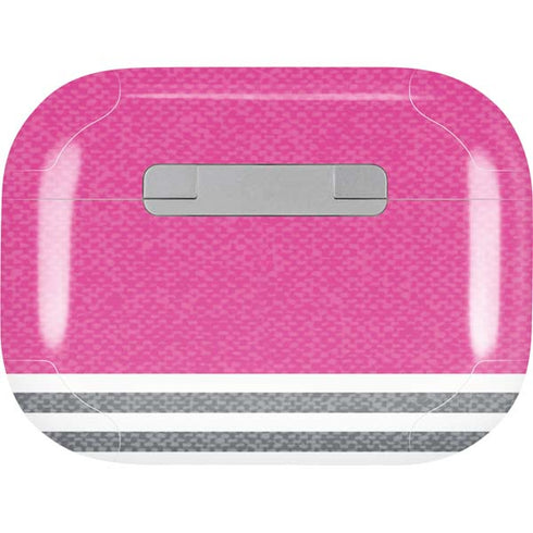 Pink and Grey Stripes AirPods Skins