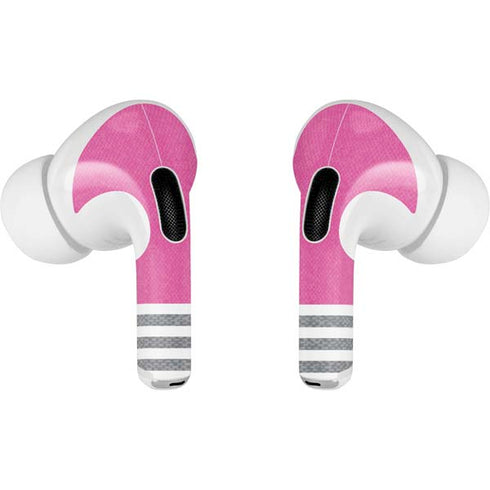 Pink and Grey Stripes AirPods Skins