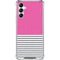 Pink and Grey Stripes Gabb Phone 4 Clear Case