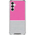 Pink and Grey Stripes Galaxy A16 5G Clear Case