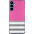 Pink and Grey Stripes Galaxy A35 5G Clear Case