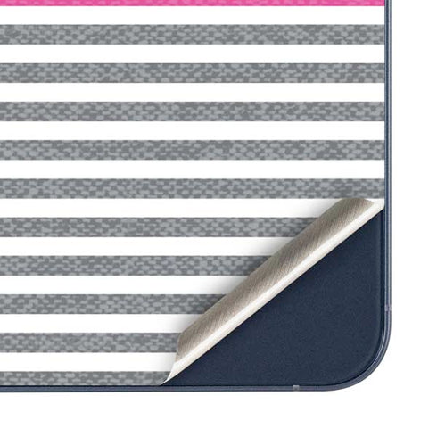 Pink and Grey Stripes Galaxy A35 5G Skin
