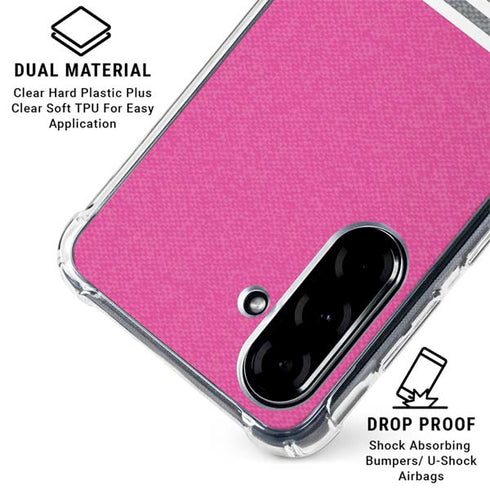 Pink and Grey Stripes Galaxy A36 5G Clear Case