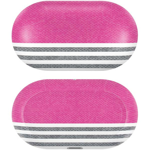 Pink and Grey Stripes Galaxy Buds Plus Skin