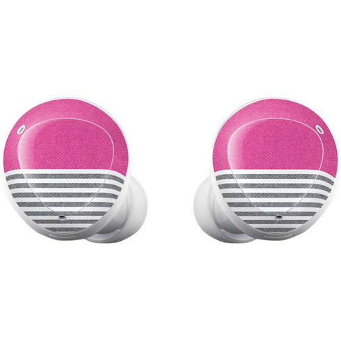 Pink and Grey Stripes Galaxy Buds Plus Skin