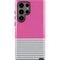 Pink and Grey Stripes Galaxy S23 Ultra Pro Case