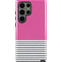 Pink and Grey Stripes Galaxy S23 Ultra Pro Case