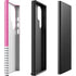 Pink and Grey Stripes Galaxy S23 Ultra Pro Case