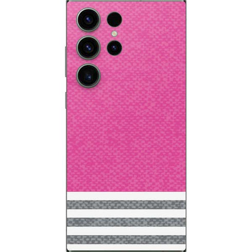 Pink and Grey Stripes Galaxy S24 Ultra Skin
