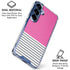 Pink and Grey Stripes Galaxy S25 Clear Case