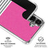 Pink and Grey Stripes Galaxy S26 Clear Case