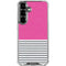 Pink and Grey Stripes Galaxy S26 Plus Clear Case