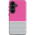 Pink and Grey Stripes Galaxy S26 Plus Impact Case