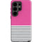 Pink and Grey Stripes Galaxy S26 Ultra Impact Case