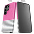 Pink and Grey Stripes Galaxy S26 Ultra Impact Case