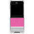 Pink and Grey Stripes Galaxy Z Flip6 Clear Case