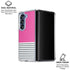 Pink and Grey Stripes Galaxy Z Fold6 Clear Case