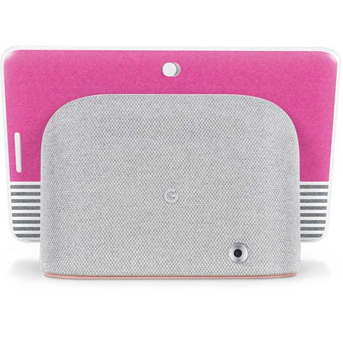 Pink and Grey Stripes Google Home Hub Skin