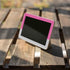 Pink and Grey Stripes Google Home Hub Skin