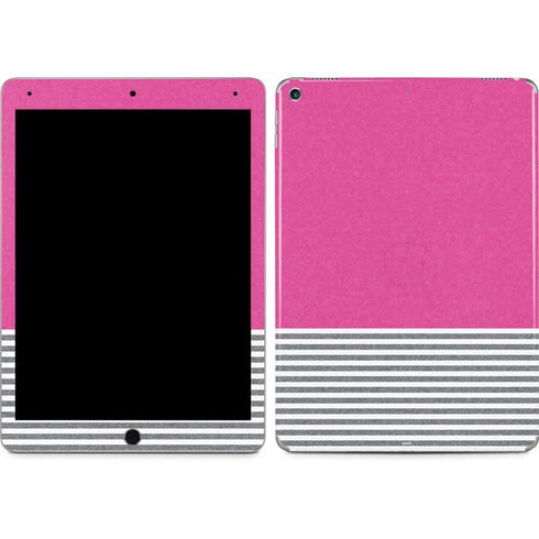 Pink and Grey Stripes iPad Skins