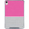 Pink and Grey Stripes iPad 11th Gen (2025) Clear Case