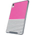 Pink and Grey Stripes iPad 11th Gen (2025) Clear Case