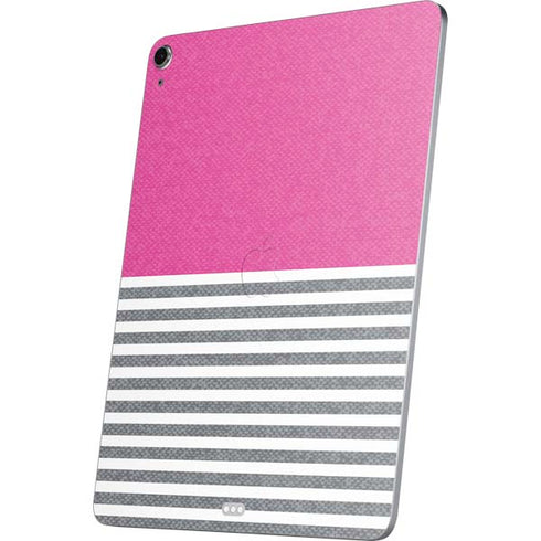 Pink and Grey Stripes Apple iPad Air Skin