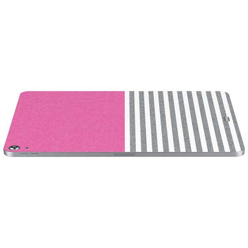 Pink and Grey Stripes Apple iPad Air Skin