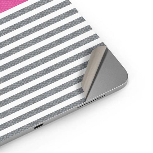 Pink and Grey Stripes Apple iPad Air Skin