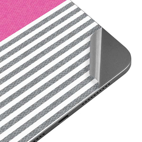 Pink and Grey Stripes Apple iPad Mini Skin