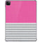 Pink and Grey Stripes iPad Pro 11in (2024) Clear Case