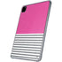 Pink and Grey Stripes iPad Pro 11in (2024) Clear Case