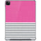 Pink and Grey Stripes iPad Cases