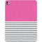 Pink and Grey Stripes iPad Pro 13in M4 (2024) Skin