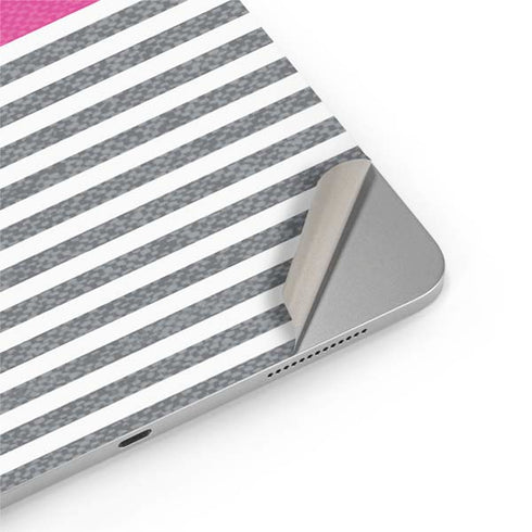Pink and Grey Stripes iPad Pro 13in M4 (2024) Skin