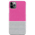 Pink and Grey Stripes iPhone Cases