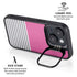 Pink and Grey Stripes iPhone 14 Plus Kickstand Case