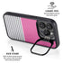 Pink and Grey Stripes iPhone 14 Pro Max Kickstand Case