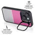 Pink and Grey Stripes iPhone 15 Plus Kickstand Case