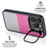Pink and Grey Stripes iPhone 15 Pro Max Kickstand Case