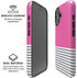 Pink and Grey Stripes iPhone 16 Plus Magsafe Impact Case